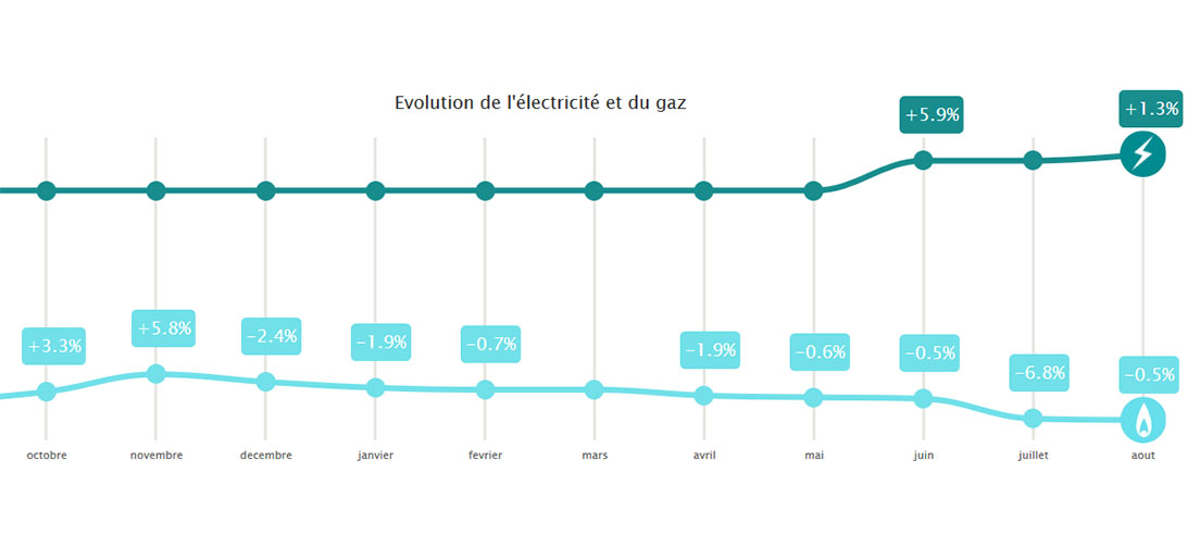 Évolution des tarifs réglementés de vente d&rsquo;électricité et de gaz naturel au 1er août 2019